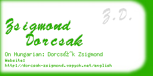 zsigmond dorcsak business card